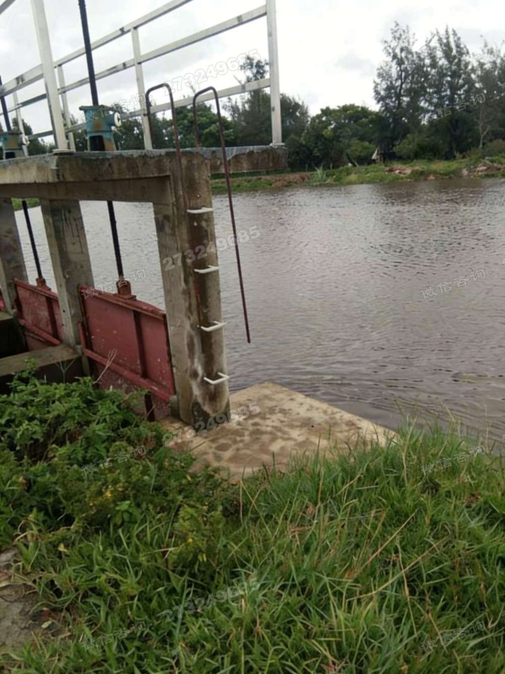 温州河道双开铸铁闸门
