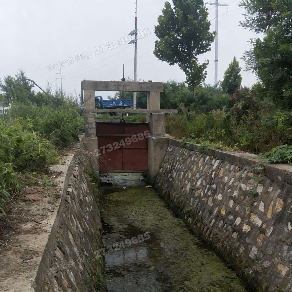 零陵石砌渠道红色闸门