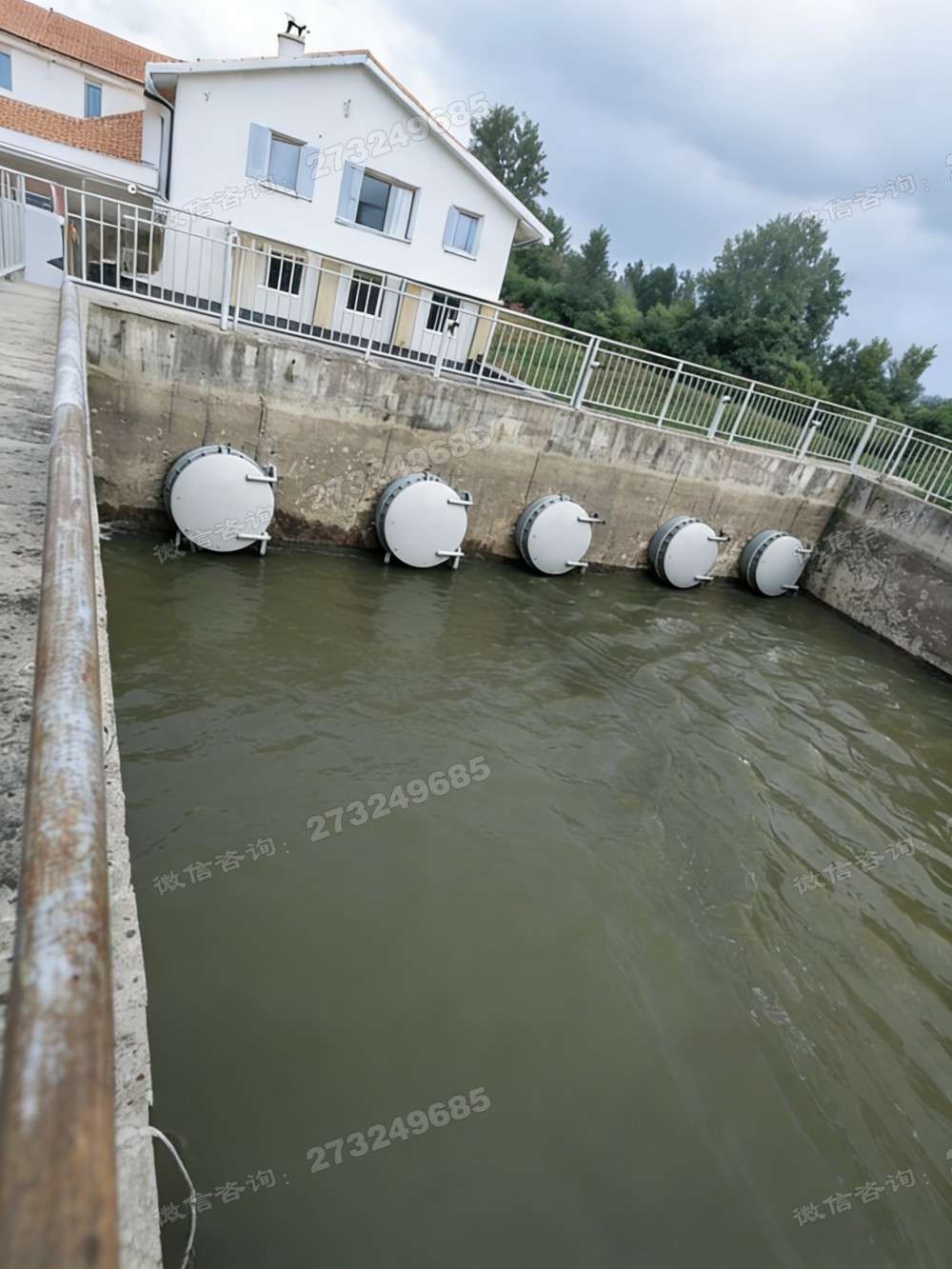 多联白色铸铁拍门