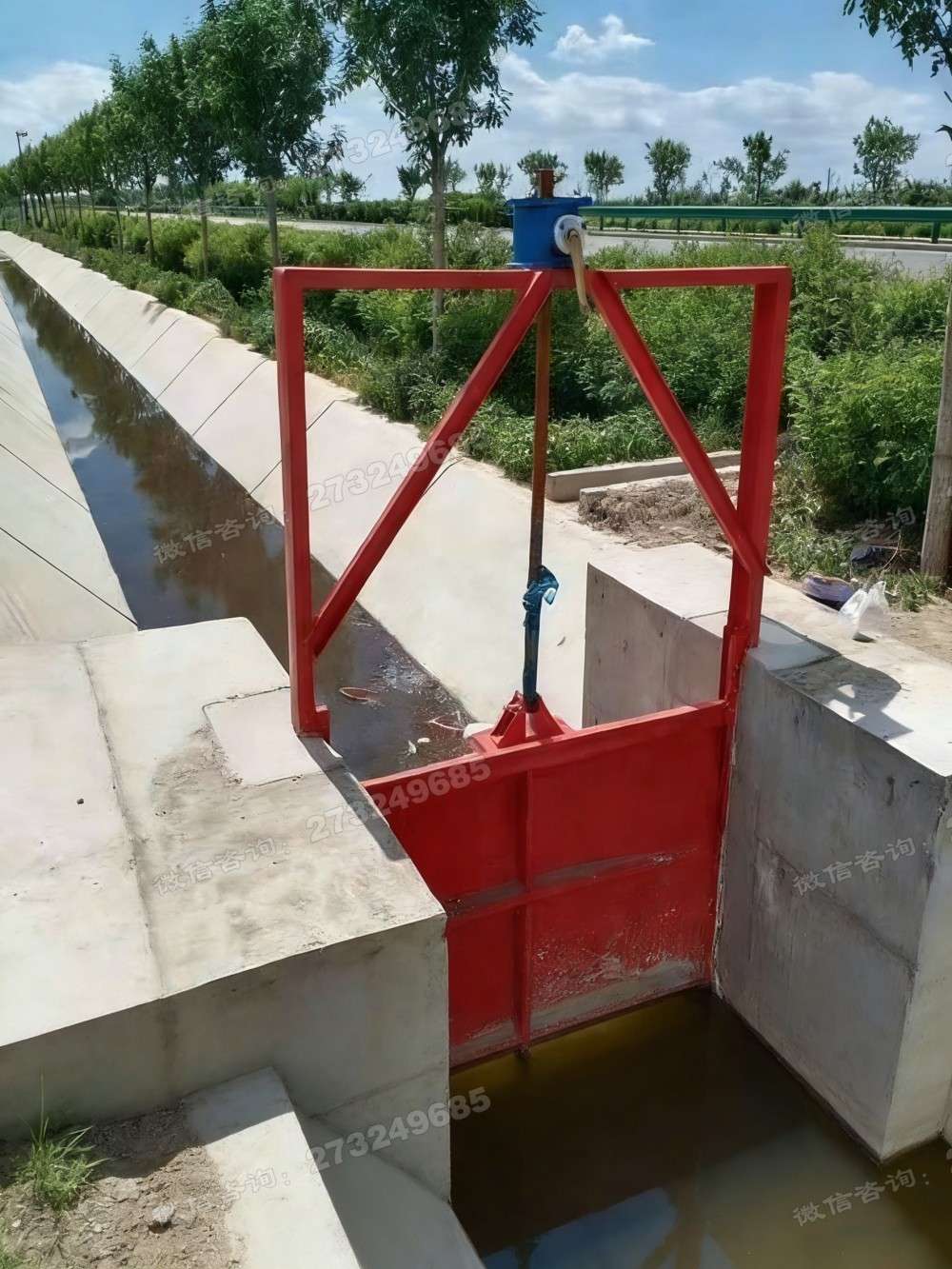 圆管出口闸门