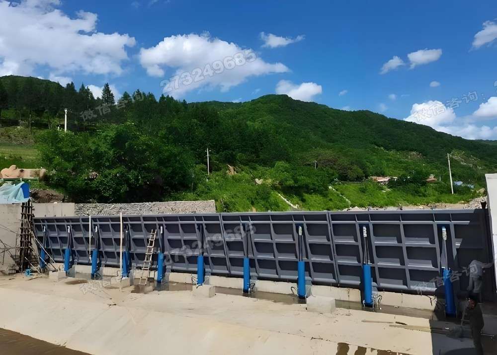万柏林深灰色液压钢坝